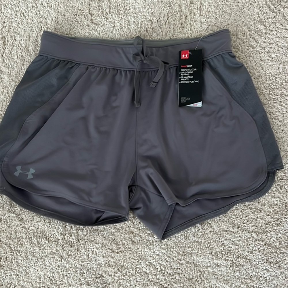 NWT || Grey Under Armour Heat Gear Athletic Shorts